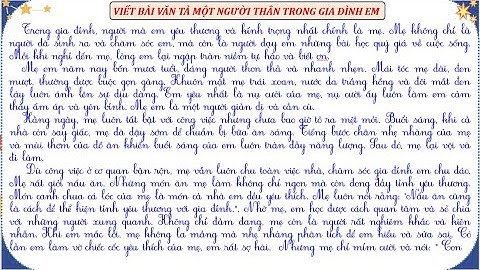 Lớp 5 | Viết bài văn tả người | Bài văn tả mẹ của em | Cô Thu Tiểu học| #1