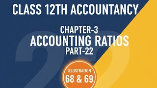 CLASS 12TH ACCOUNTANCY CHAPTER-3 ACCOUNTING RATIOS PART-22 ILLUSTRATION 68 AND 69