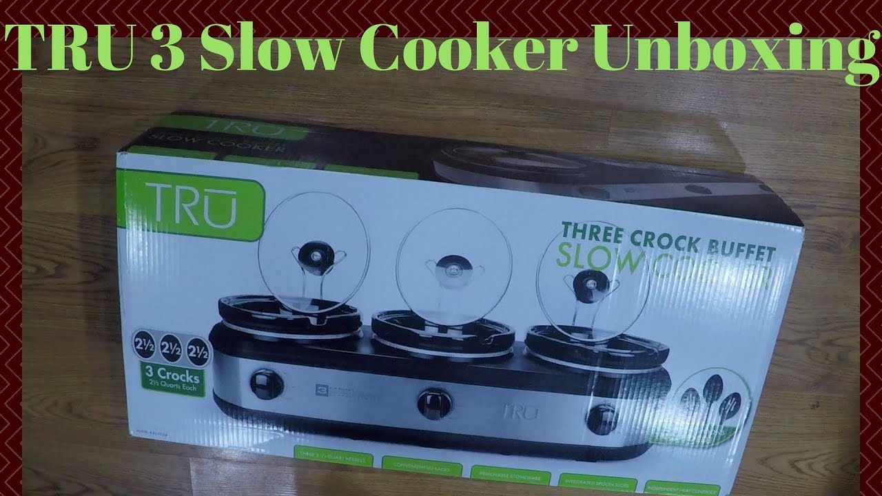 TRU Three 2-1/2 quart Crock pot Slow Cooker unit unboxing 