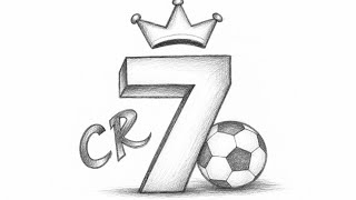 How to Draw Cristiano Ronaldo CR7 ⚽👑 | Easy Pencil Drawing Tutorial