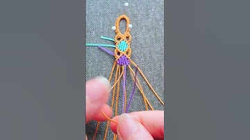 How to fill a color block in macrame artwork #crafts #handmade #diy #tutorial #jewellery