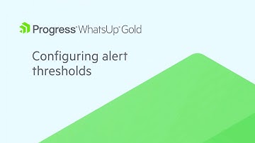 Configuring Alert Thresholds in WhatsUp Gold