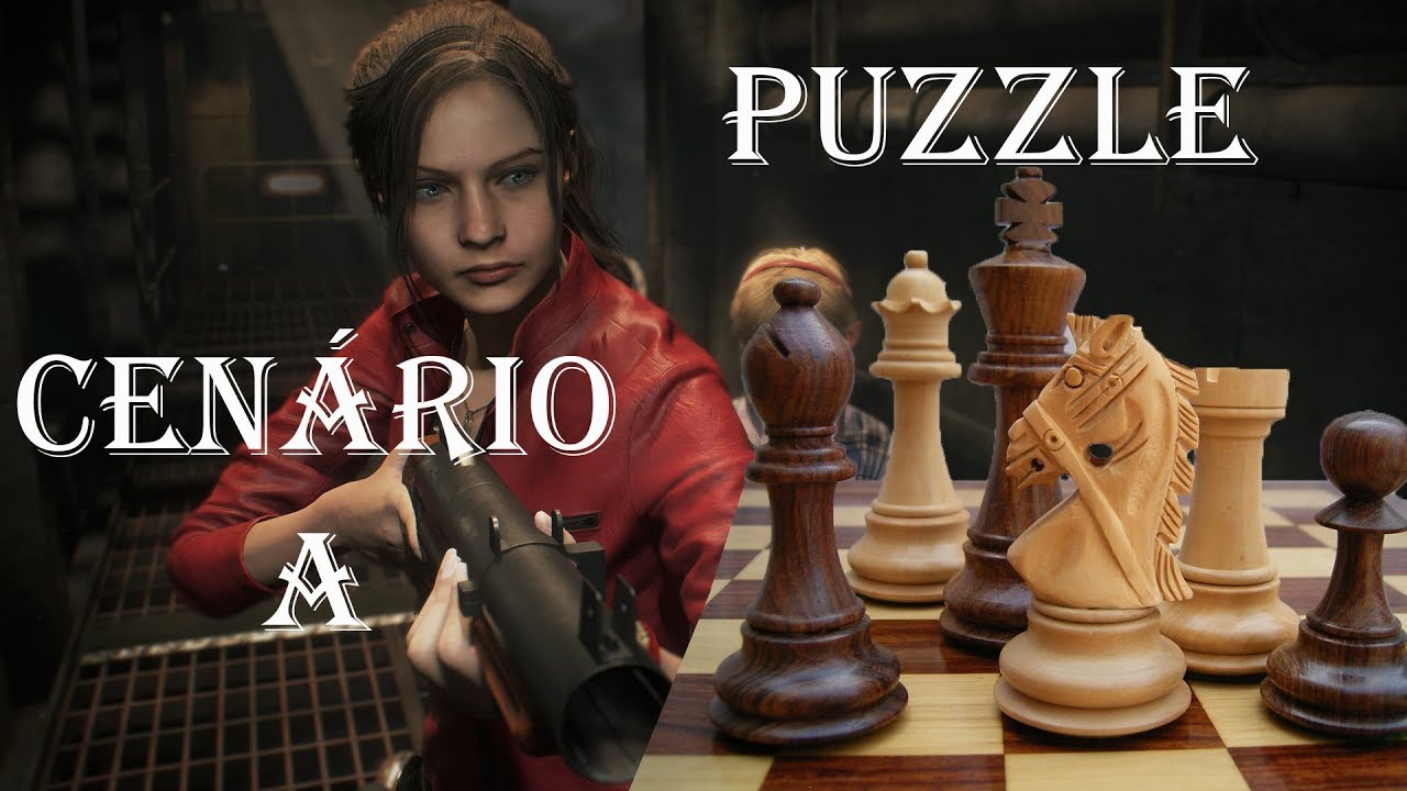 Resident Evil 2 Remake Puzzle peças de xadrez cenário A 