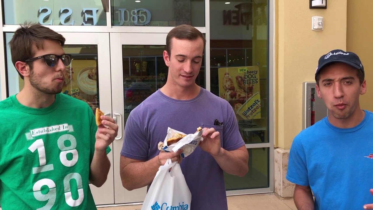 One Bite Pretzel Review Auntie Anne's vs. Wetzel's Pretzels YouTube