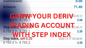 GROWING DERIV SMALL ACCOUNT|| TRADE STEP INDEX MY PARABOLIC SAR STRATEGY 1
