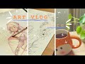 Art vlog  carnet de croquis illustrations personnalises et printemps