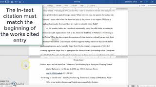 Check that all sources are on the works cited page