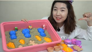 신디의 뽀롱뽀롱 뽀로로 아이와 샌드 소꿉놀이세트~ 뽀로로 친구들과 함께 놀아요~