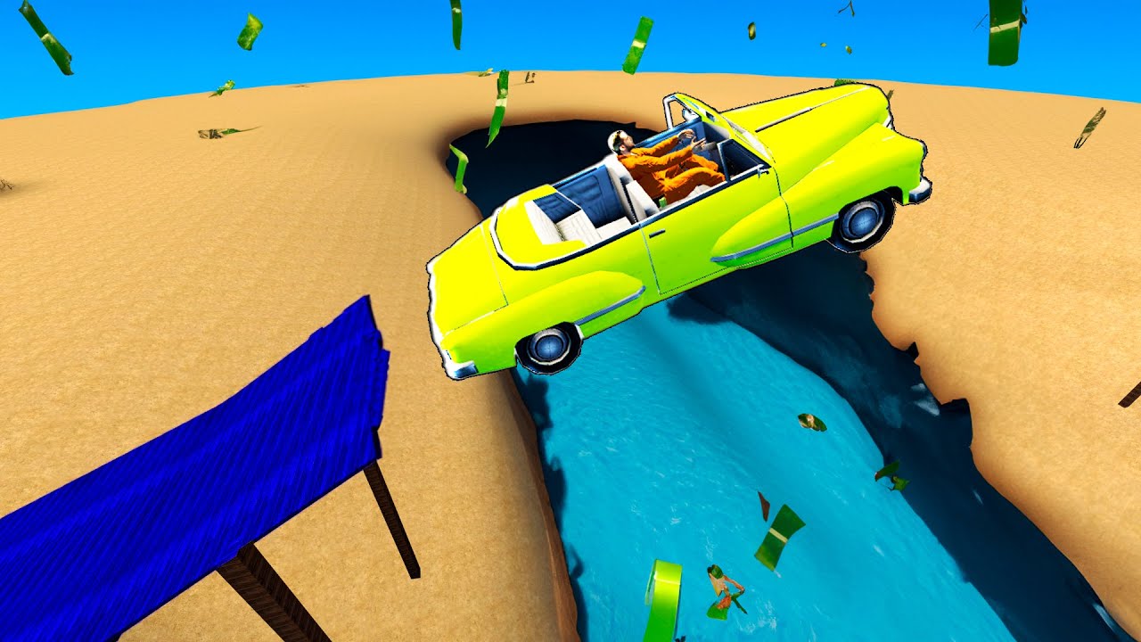 ПОПРОБУЙ ПЕРЕПРЫГНУТЬ ЧЕРЕЗ ПРОПАСТЬ НА ТРАМПЛИНЕ В ГАРРИС МОД GMOD SANDBOX ► Garry's Mod