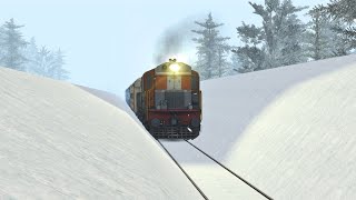 Trains vs Deep Snow Compilation | Diesel Trains through Snow Collision | Train Simulator 2022
