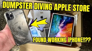 NO WAY WE FOUND A WORKING iPHONE DUMPSTER DIVING APPLE STORE JACKPOT