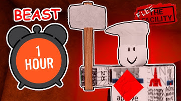 BEING THE BEAST FOR 1 HOUR CHALLENGE IN ROBLOX FLEE THE FACILITY!