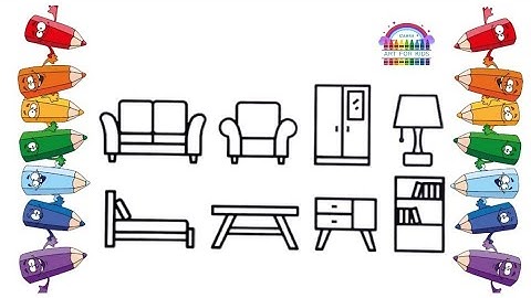 How to draw sofa table and bed easy step by step for kids |drawing tutorial @Izamnaart1