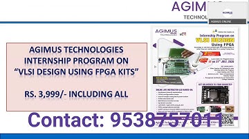 Agimus Technologies Industrial Virtual Internship Program on VLSI Design Using FPGA