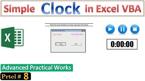 Ms Excel Full Tutorial Class # 69 Advanced Practical Work in Pashto | How to create clock in VBA?
