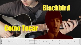 Miniatura del video "Como Tocar Blackbird - The Beatles (Paul Mccartney)-Intro y Verso-Tutorial - Guitarra Acustica - 1"