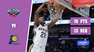 TB - Yves Missi - 16 Points, 13 Rebounds vs Pacers - 2024-25 Regular Season