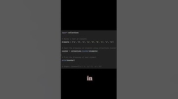 How to count the frequency of elements in a list using the collections.Counter class #coding