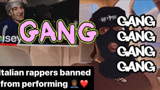 Italian rappers banned from performing  (AMERICAN REACTION VIDEO) 🔋🔋🔋❤️￼￼￼￼