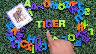 Animals Name in English | ABC Puzzle Learning for Kids | Part 10