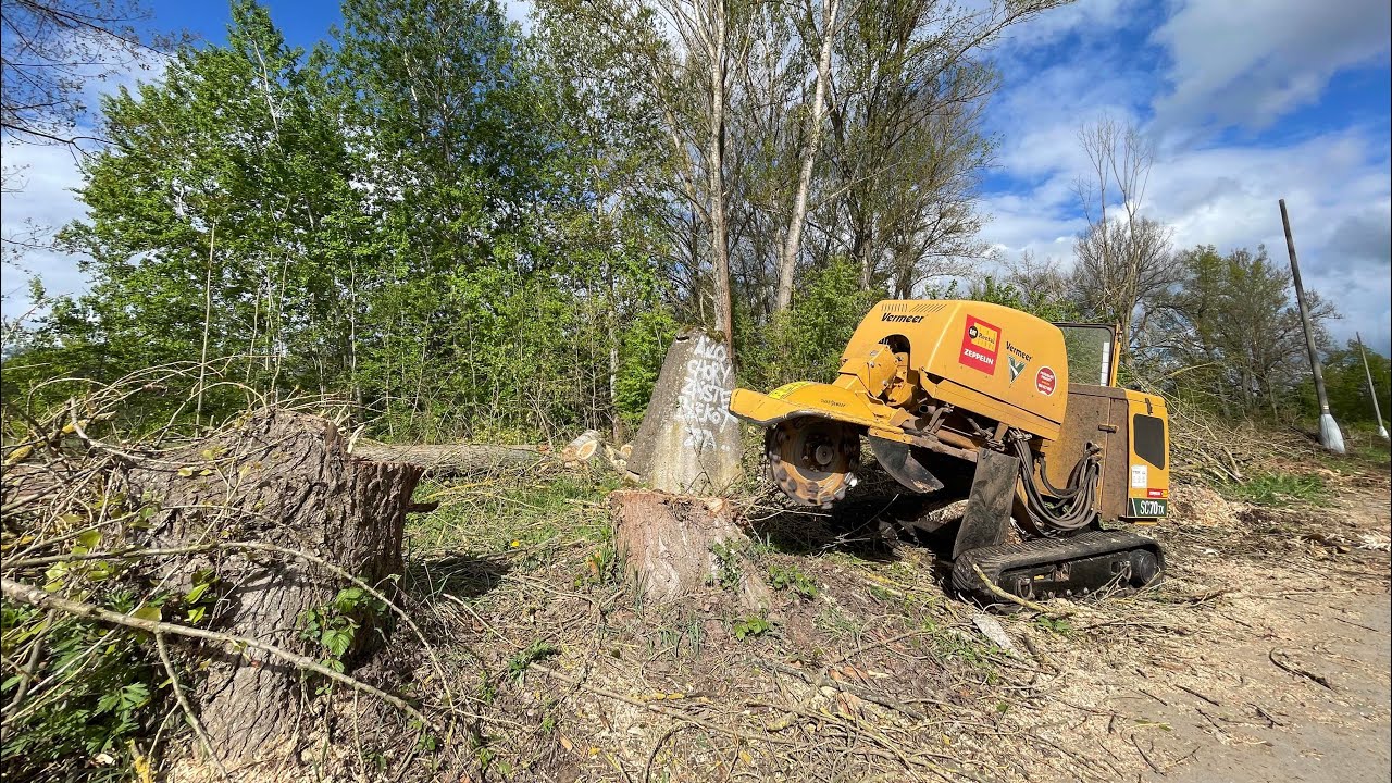 Frezování pařezu v reálném čase Vermeer SC70tx