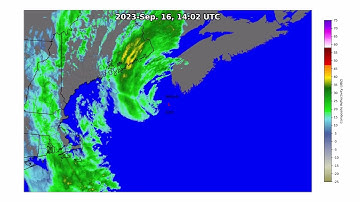 Hurricane Lee 2023. Multi-Radar/Multi-Sensor System (MRMS) Radar w/NWS Adv.