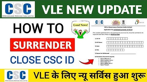 How to Surrender Close CSC ID Online |All State VLE Online Service Start | Rakesh Help Center