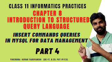 INSERT SQL QUERY/COMMAND IN MYSQL FOR DATA MANIPULATION  CLASS 11 & IP CS CLASS 12 CBSE BOARD 2021