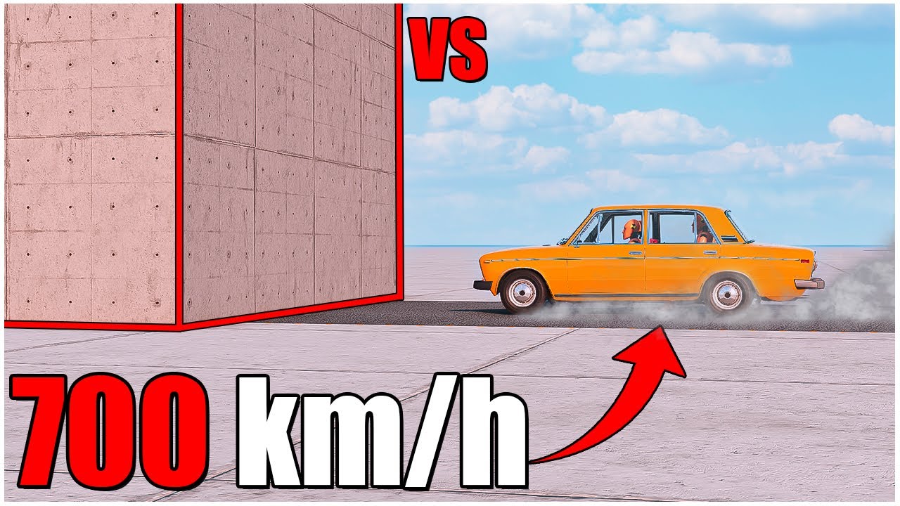 Beamng Drive | Lada\VAZ 1982 With Dummy VS Wall 700 km\h | #cars crash ...