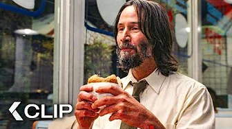 Angel Eats Fast Food For First Time Scene - GOOD FORTUNE (2025) Keanu Reeves