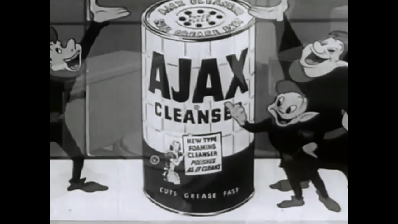 Ajax Cleanser 1950's TV Commercial HD YouTube