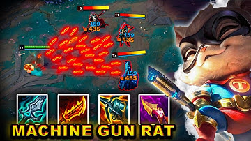 MACHINE GUN TEEMO Is a Menace 🔫🍄 | Full On-Hit Attack Speed Build