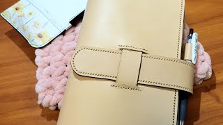 A5 slim Jibun Techo flip through in an amazing Ugly Leather Journals  A5 slim cover.