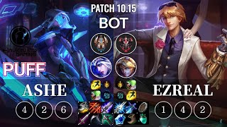 IG Puff Ashe vs Ezreal Bot - KR Patch 10.15