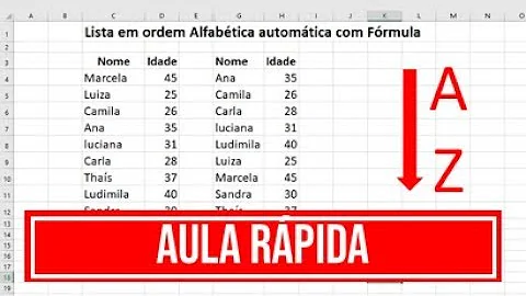 Como colocar uma lista de nomes em ordem alfabética?