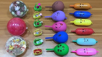 Mixing Random Things into Store Bought Slime !!! Relaxing Slime with Funny Balloons