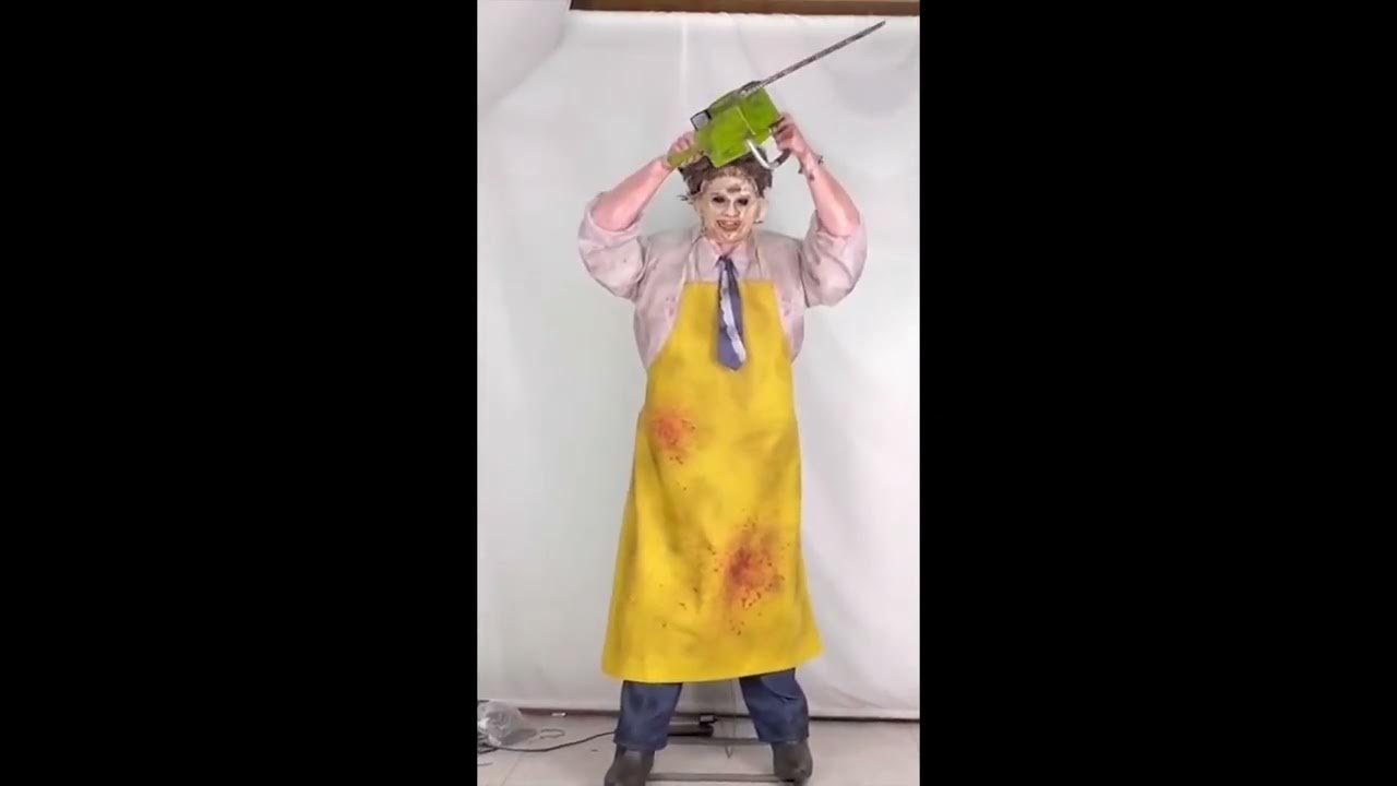 PARTY CITY LEATHERFACE ANIMATRONIC PROTOTYPE DIFFERENT AUDIO YouTube