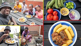 Cook with me some local Krobo food || Plantain/Banana with pepper salad || Local food from Ghana