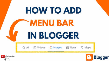 Add Menu Bar in blogger|blogger tutorial for beginner|#googleblogger