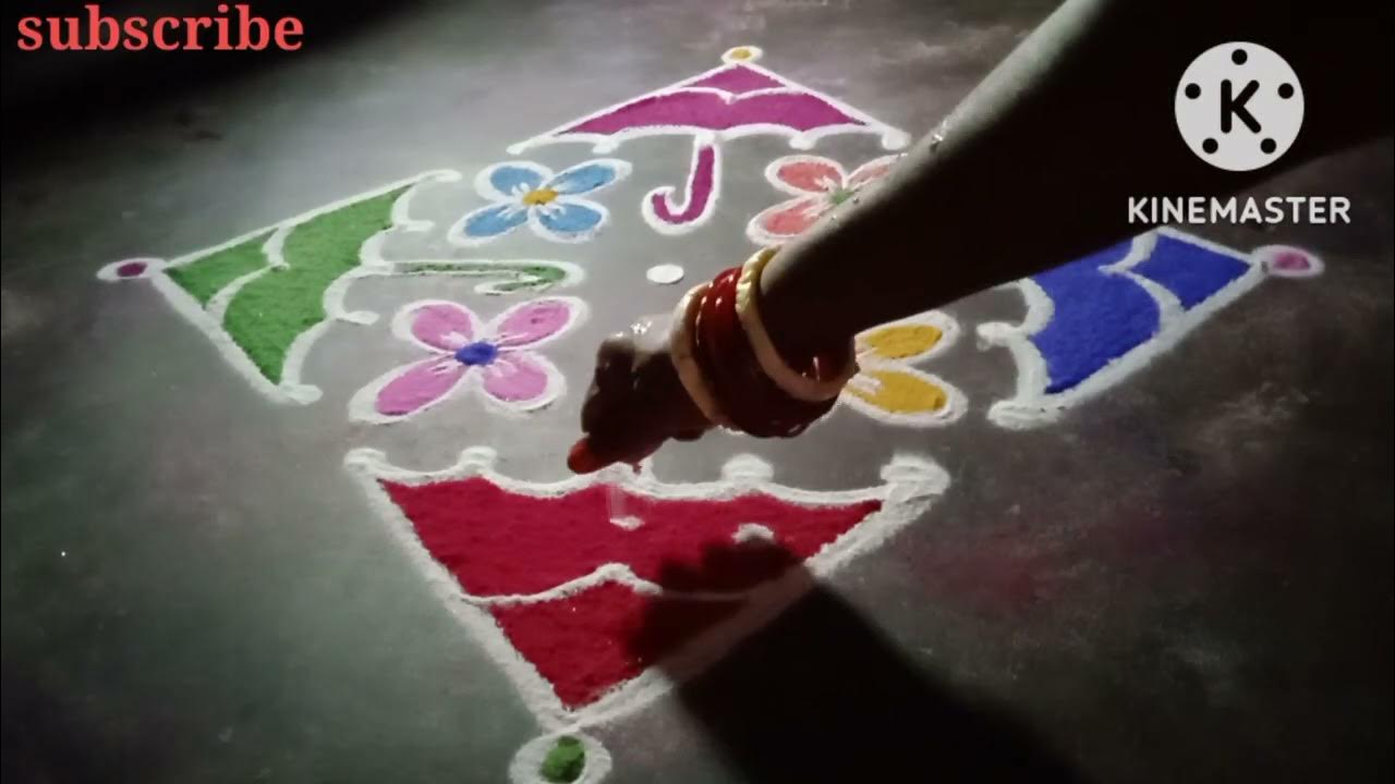 Margazhi Umbrella☂️ rangoli/11*1 புள்ளியில், மார்கழி ☔குடை கோலம/ छतरी☔☂