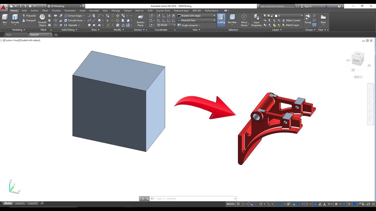 How to Make Solidworks 3D Model In AutoCAD - YouTube