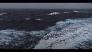 Sailing On Container Vesssel During Bad Weather In Taiwan Strait