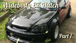 1997 Honda Civic Hatchback Widebody Install Part 1