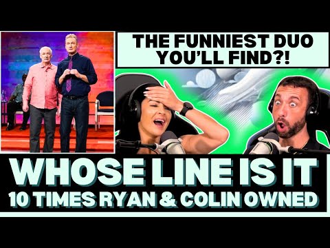 SO GOOD! First time reaction to Whose Line Is It Anyway - 10 Times Ryan And Colin Owned It!