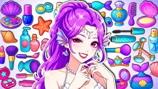 K-Pop Demon Hunters 🌊 Rumi Falls Into the Sea & Transforms Into a Mermaid Princess  DIY Paper Dolls