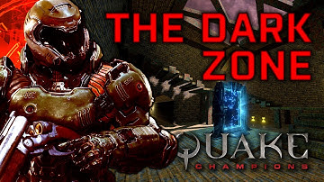 Quake Champions - Team free-for-all against bots on The Dark Zone (DM6) map