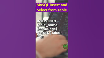 MySQL Insert and Select from Table | #sqlinterview #shorts  #sql #sqlserver #database #mysql #oracle