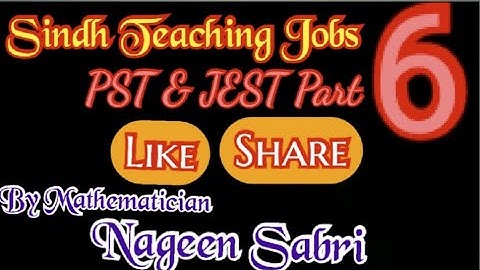 Maths Preparation For Upcoming Jobs test |PST & JEST| Part 6 By Miss Nageen Sabri