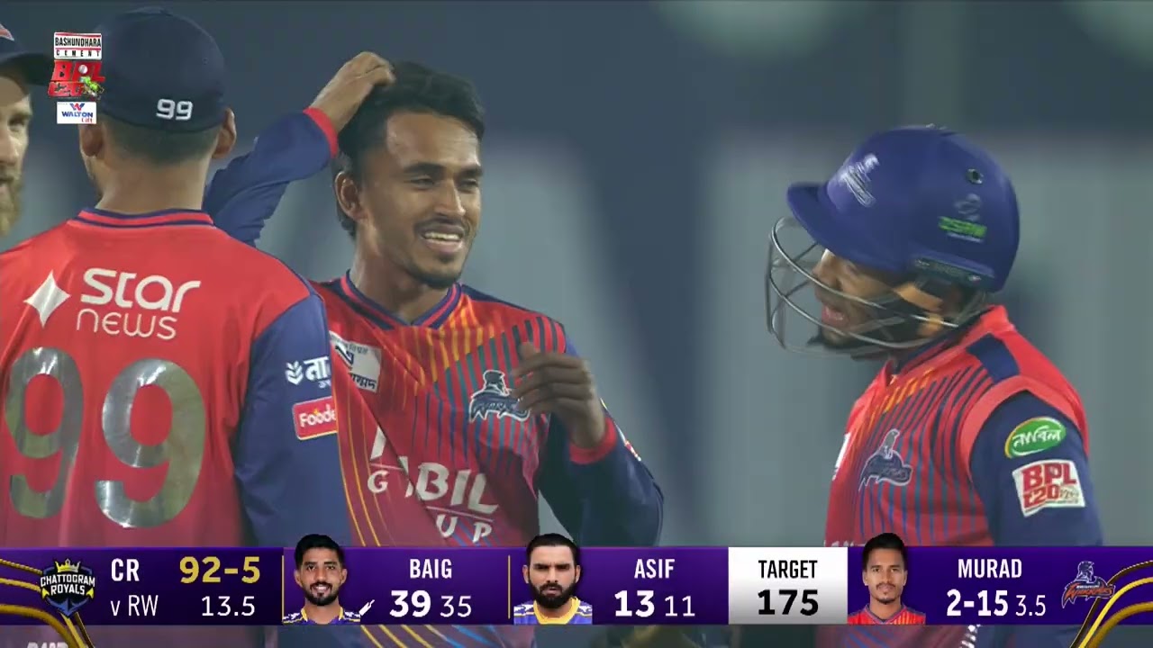 Big wicket! 🔥 Hasan Murad strikes and Mushfiqur Rahim completes the stumping 💥