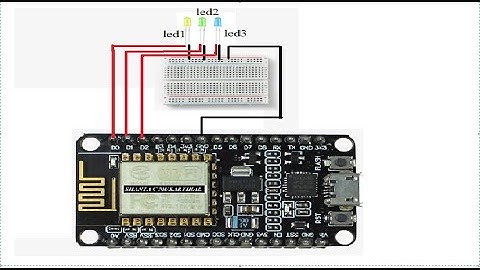 Controlling of  3 LEDs via MQTT with ESP8266 and MYMQTT App
